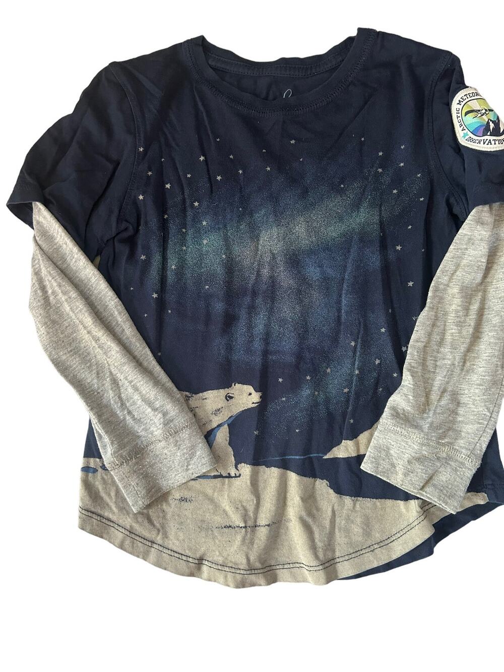 Peek Navy Blue Polar Bear Shirt size 4/5